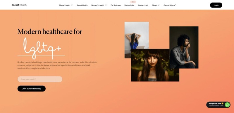 Rocket Health homepage