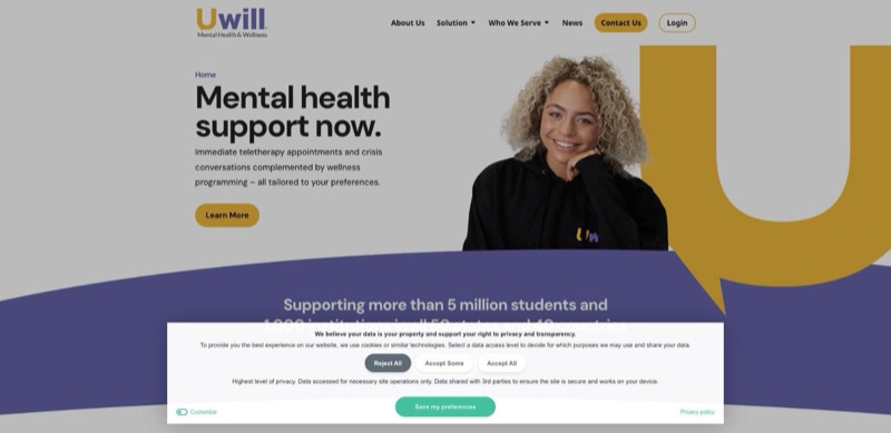 Uwill homepage